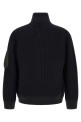 Ribbed knit blouson Blue