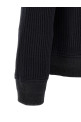 Ribbed knit blouson Blue