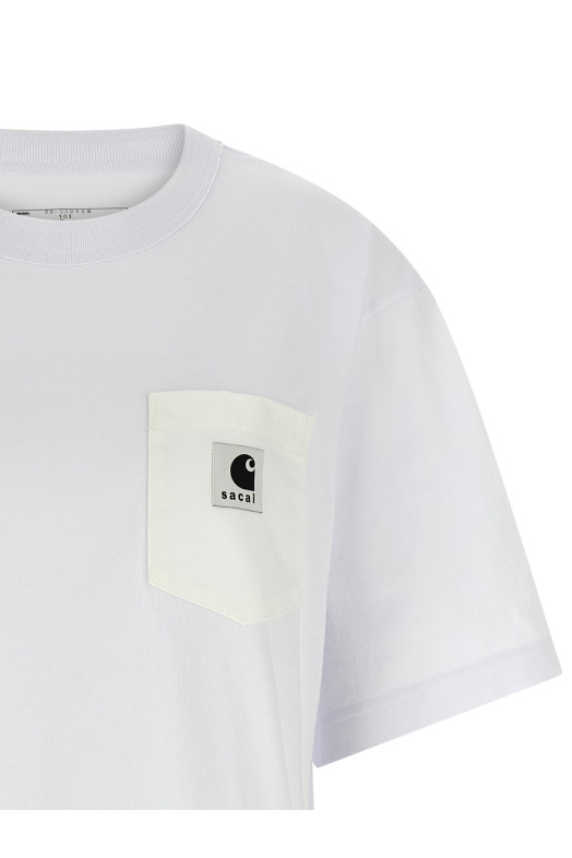 T-shirt capsule Sacai x Carhartt Wip White