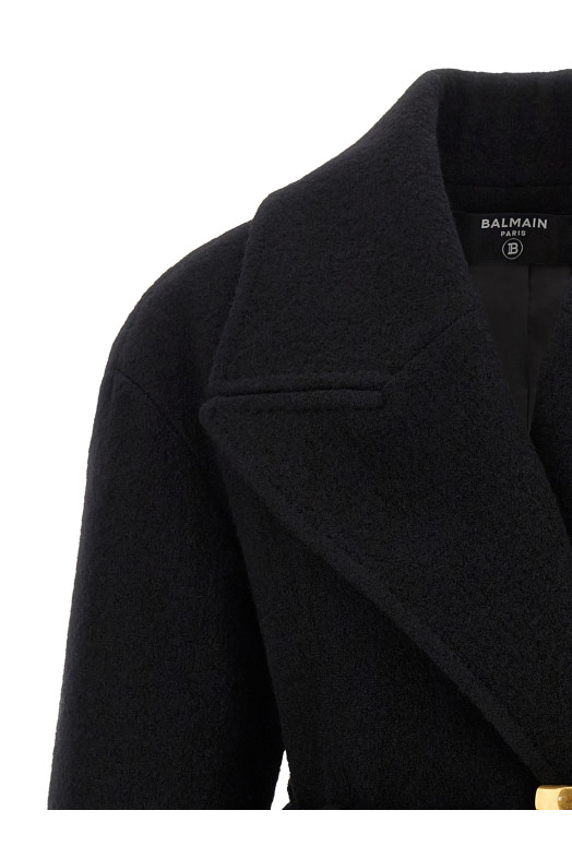 'Anthem' belted caban Black