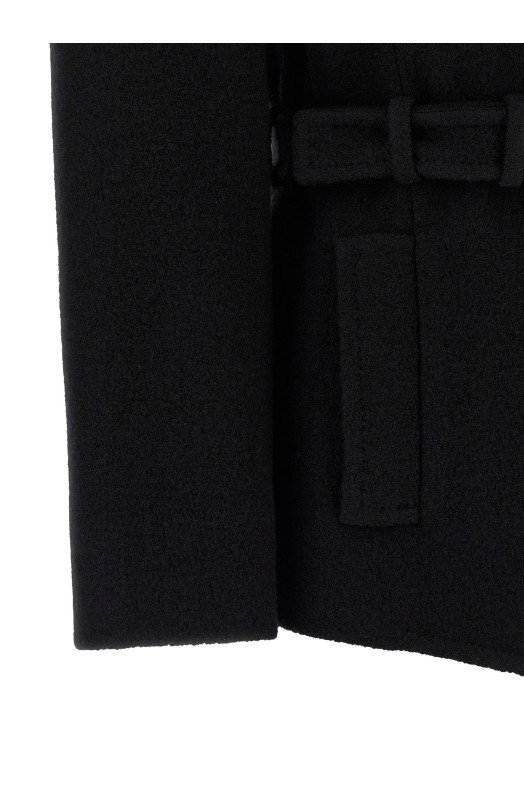'Anthem' belted caban Black