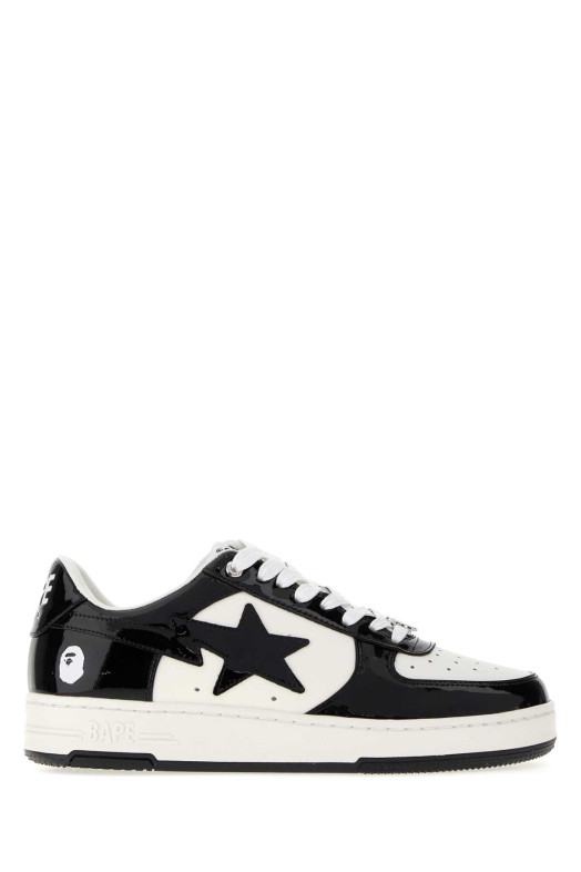 Двухцветные кожаные кроссовки BAPE STA™ Black BAPE (001FWM301301M)