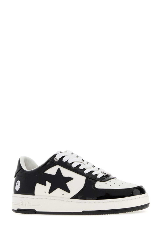 Двухцветные кожаные кроссовки BAPE STA™ Black BAPE (001FWM301301M)