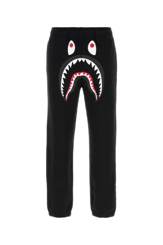 Black cotton Shark joggers Black BAPE (001PTM301008M)