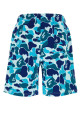 Printed cotton ABC Camo Shark bermuda shorts Blue BAPE (001SPM301004M)