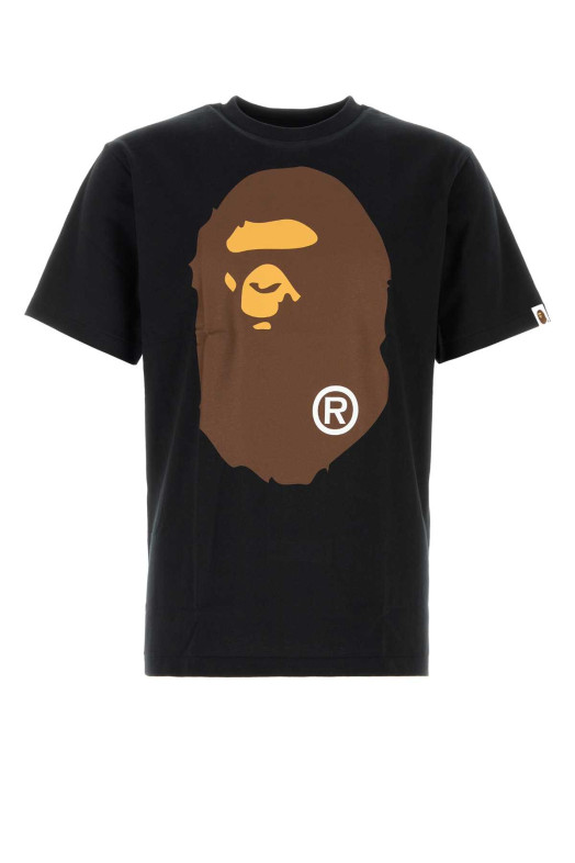 Black cotton Big Ape Head t-shirt Black BAPE (001TEM301002M)