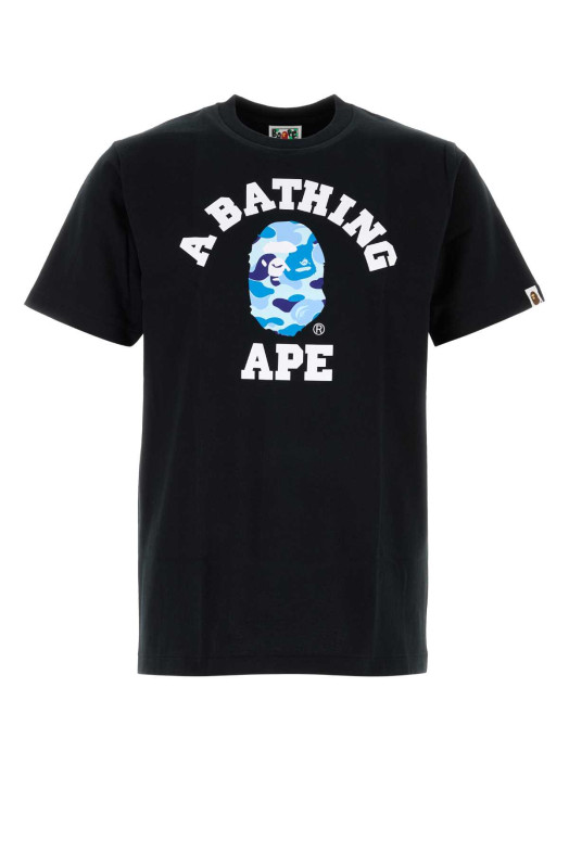 Футболка BAPE з бавовни кольору «слат» із принтом «ABC Camo Collage» (001TEM301004M)
