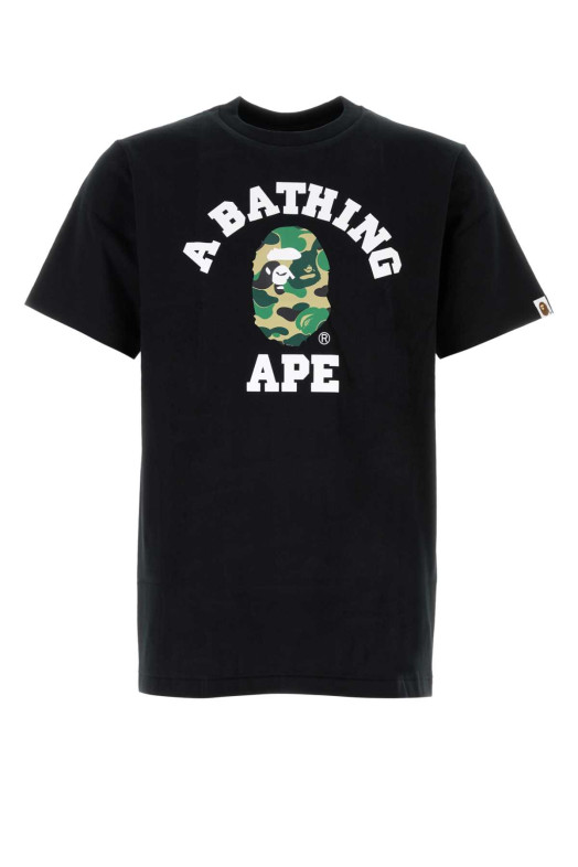 Футболка BAPE з бавовни кольору «слат» із принтом «ABC Camo Collage» (001TEM301004M)