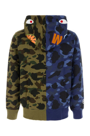 Printed cotton Split Camo SharK sweatshirt Blue BAPE (001ZPM301005M)
