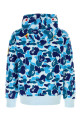 Хлопковая толстовка с принтом ABC Camo 2nd Shark, синего цвета, BAPE (001ZPM301008M)