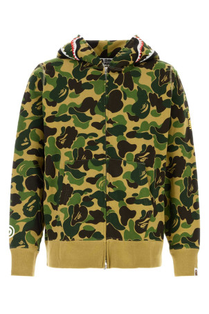 Printed cotton ABC Camo 2nd Shark sweatshirt Green BAPE (001ZPM301008M)