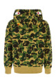 Хлопковая толстовка с принтом ABC Camo 2nd Shark, зелёная, BAPE (001ZPM301008M)