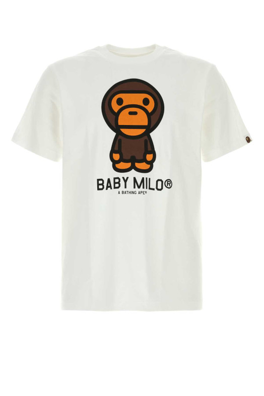 White cotton Baby Milo t-shirt White BAPE (002TEM301001M)