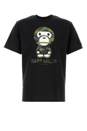 Black cotton 1st Camp Baby Milo t-shirt BAPE (002TEM301006M)