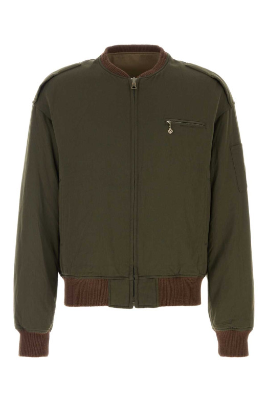 Olive green wool blend Gunner down jacket Khaki VISVIM (0125205013023)