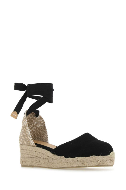 Black canvas Carina wedges Black CASTANER (020965)