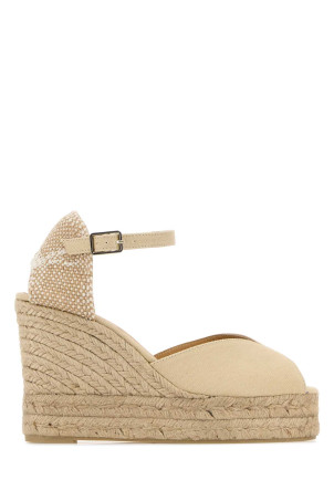 Sand canvas Bianca wedges Beige CASTANER (022233)