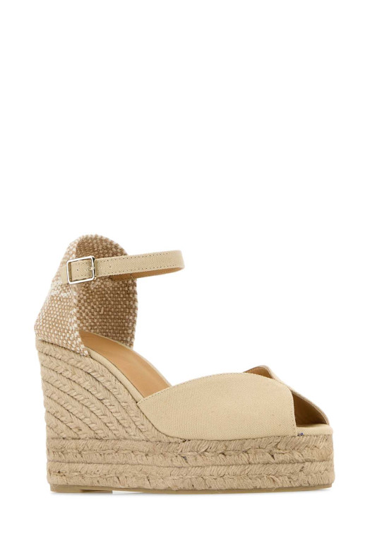 Sand canvas Bianca wedges Beige CASTANER (022233)
