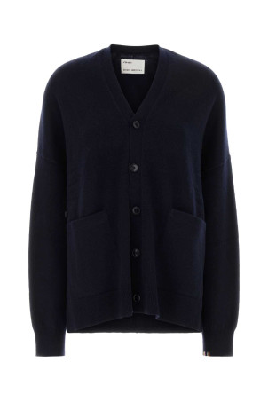 Navy blue stretch cashmere blend nÂ°24 oversize cardigan Blue EXTREME CASHMERE (02400101FE02)