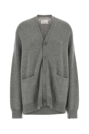 Grey stretch cashmere blend nÂ°24 oversize cardigan EXTREME CASHMERE (02420901TU02)