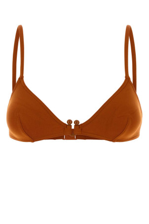 Orange stretch nylon Stylish bikini top ERES (032625)
