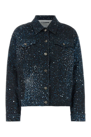 Printed stretch denim jacket GIUSEPPE DI MORABITO (04SSDNJ012C4455)