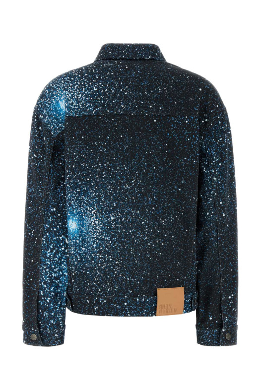 Printed stretch denim jacket GIUSEPPE DI MORABITO (04SSDNJ012C4455)