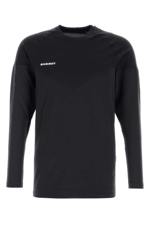 Black stretch nylon blend t-shirt MAMMUT SWISS1862 (101601070)