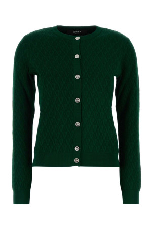 Green stretch viscose blend cardigan VERSACE (10230141A15978)