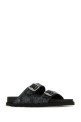 Многоцветные бархатные тапочки Arizona с французской окантовкой, черные, BIRKENSTOCK 1774 X BECOMES BERLIN (1031741)