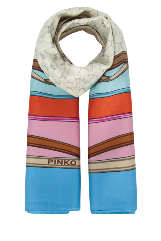 LIMBO ФУЛАР З ТВІЛОВОЇ ТКАНИНИ З ПРИНТОМ PINKO (106656A39N)