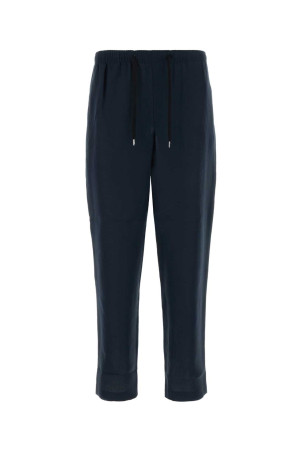 Navy blue linen Alfred pant CELLAR DOOR (110246L130)