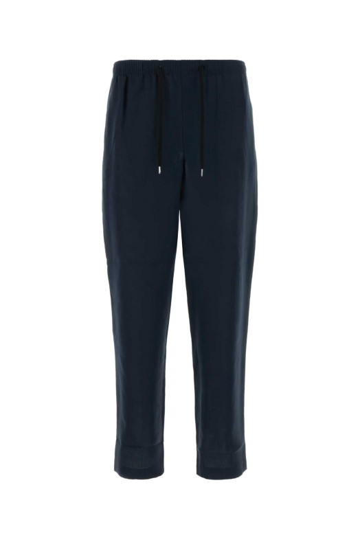 Navy blue linen Alfred pant CELLAR DOOR (110246L130)