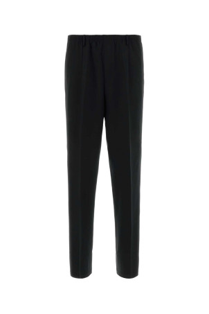 Black stretch jersey wide-leg Ezio pant Black CELLAR DOOR (110585BLW348)