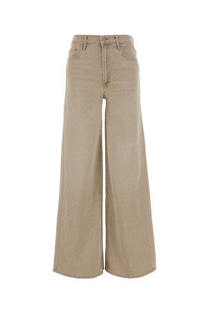 Beige stretch denim wide-leg jeans MOTHER (111051603)