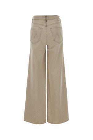 Beige stretch denim wide-leg jeans MOTHER (111051603)