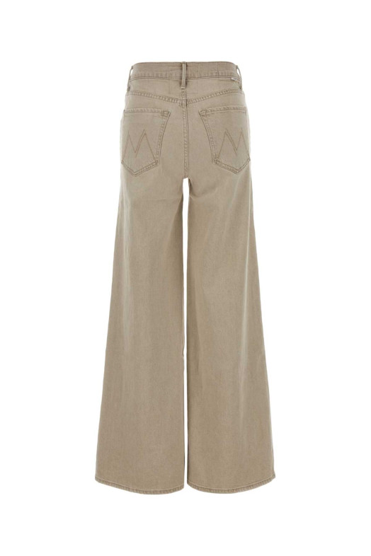 Beige stretch denim wide-leg jeans MOTHER (111051603)