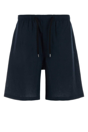 Navy blue linen Jago bermuda shorts CELLAR DOOR (111580L130)