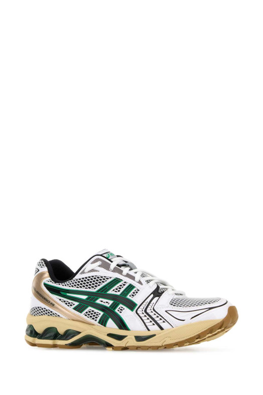 Многоцветные кроссовки GEL-KAYANO 14 из сетки и резины, белого цвета, ASICS (1203A740)
