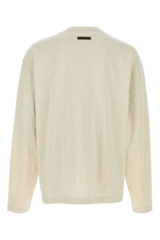 Melange ivory cotton t-shirt FEAR OF GOD ESSENTIAL (125HO254202F)