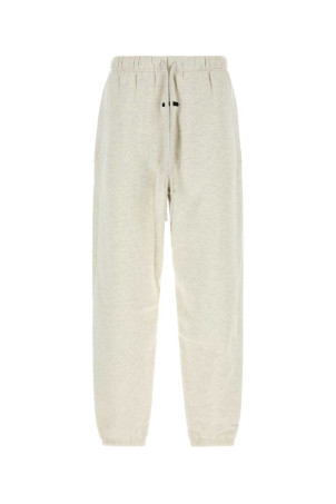 Melange light grey cotton blend joggers FEAR OF GOD ESSENTIAL (130SP262024F)
