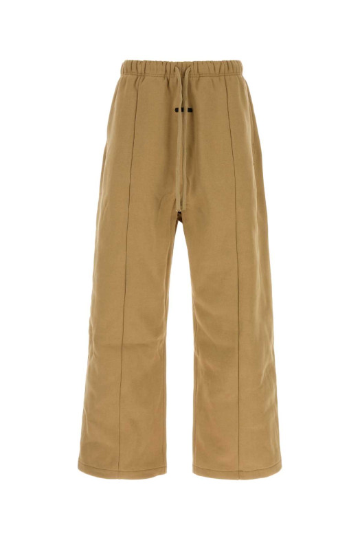 Camel cotton blend joggers Beige FEAR OF GOD ESSENTIAL (130SP268663F)