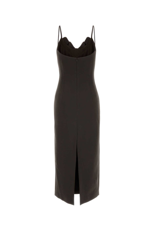 Chocolate stretch wool dress Brown MAGDA BUTRYM (133726)