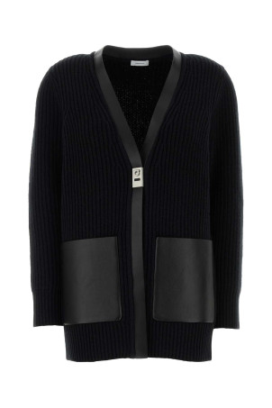 Black wool cardigan Black SALVATORE FERRAGAMO (13H299784286)