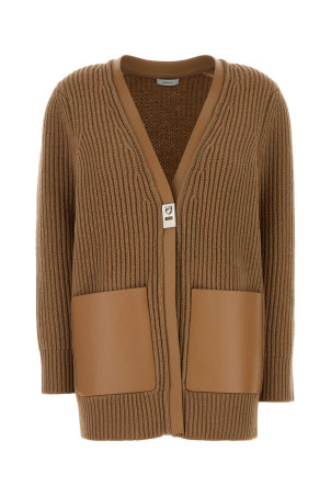 Camel wool cardigan Brown SALVATORE FERRAGAMO (13H299790974)