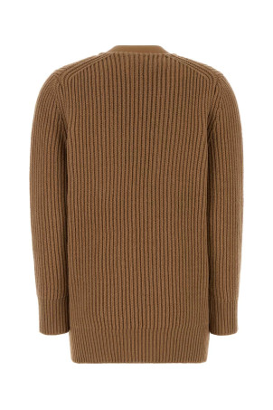 Camel wool cardigan Brown SALVATORE FERRAGAMO (13H299790974)