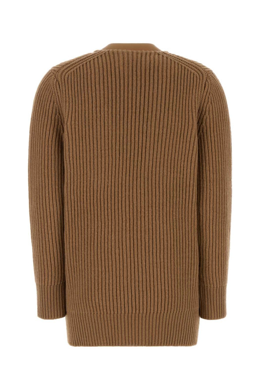 Camel wool cardigan Brown SALVATORE FERRAGAMO (13H299790974)