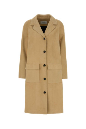 Beige suede coat Brown SALVATORE FERRAGAMO (13I020790646)