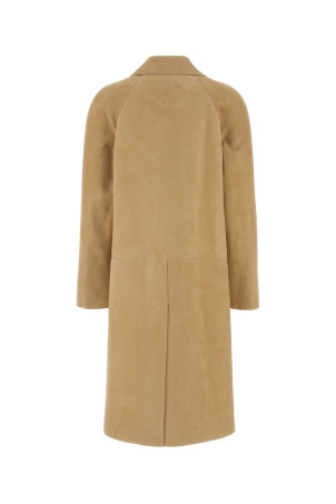 Beige suede coat Brown SALVATORE FERRAGAMO (13I020790646)