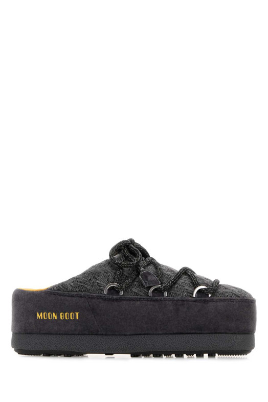 Темно-серые тапочки Moon Boot x Guest In Residence EVX из ткани MOON BOOT (1470140)